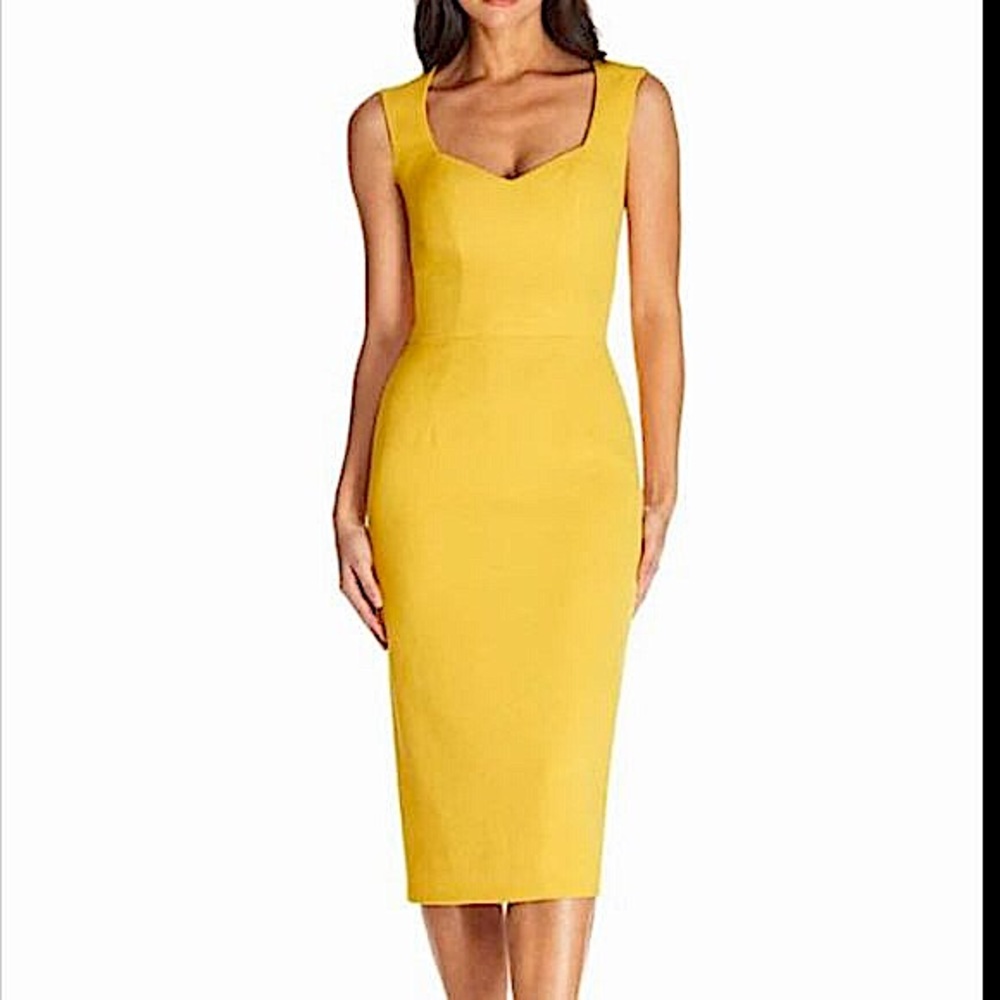 NWOT DTP Midi Dress Yellow Size Small